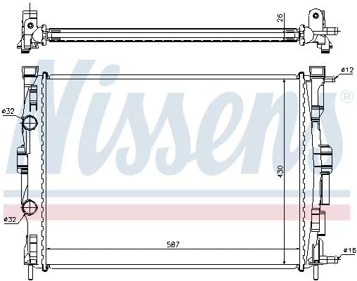 Nissens 63765A Радиатор охлаждения двигателя