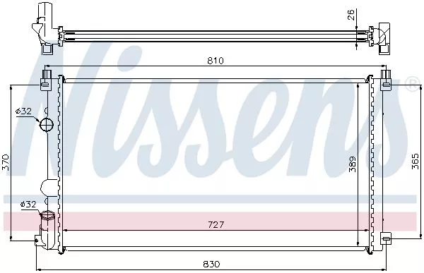 Nissens 63824A Радіатор охолодження двигуна