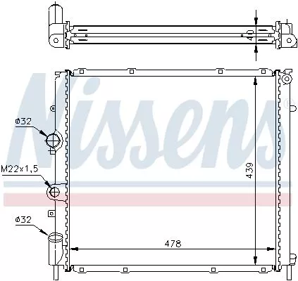 Nissens 63854A Радіатор охолодження двигуна