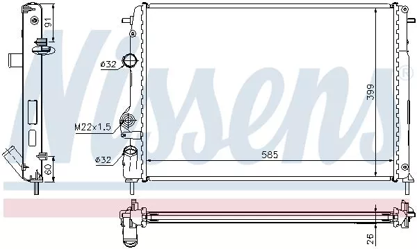 Nissens 63896A Радиатор охлаждения двигателя