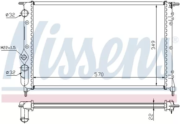 Nissens 63925 Радіатор охолодження двигуна