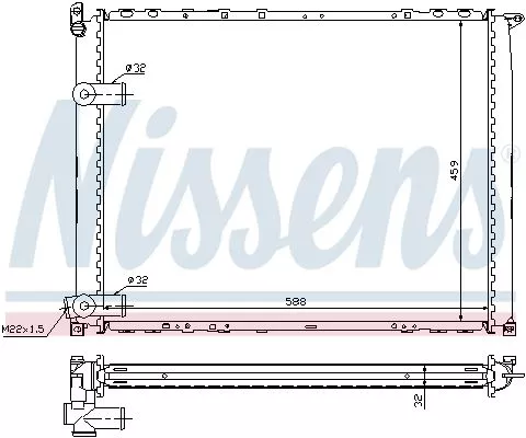 Nissens 63943A Радиатор охлаждения двигателя