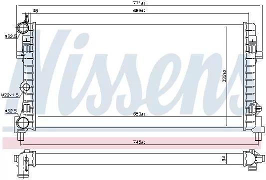 Nissens 640012 Радіатор охолодження двигуна