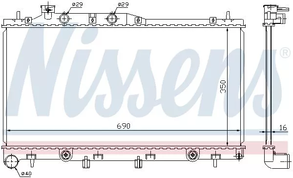 Nissens 64115 Радиатор охлаждения двигателя