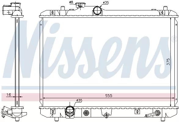 Nissens 641755 Радіатор охолодження двигуна