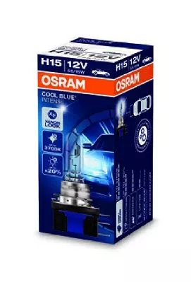 Лампа Osram Cool Blue Intense H15 PGJ23T-1 15W 55W світло-блакитна 64176CBI