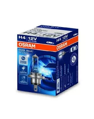 Лампа Osram Cool Blue Intense H4 P43t 55W 60W светло-голубая 64193CBI