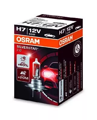 Лампа Osram Silverstar 2.0 H7 PX26d 55W прозора 64210SV2