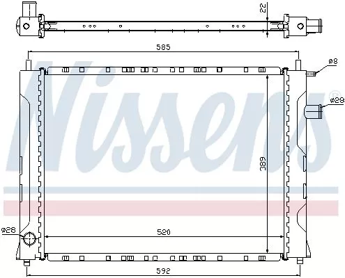 Nissens 642111 Радиатор охлаждения двигателя