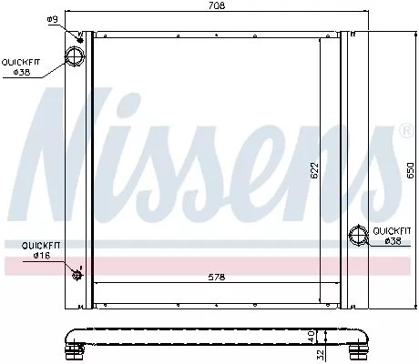 Nissens 64314 Радиатор охлаждения двигателя