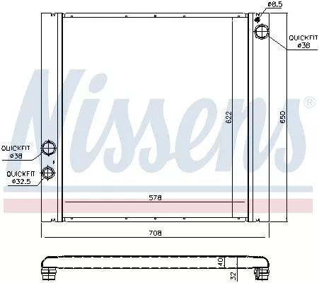 Nissens 64327 Радиатор охлаждения двигателя