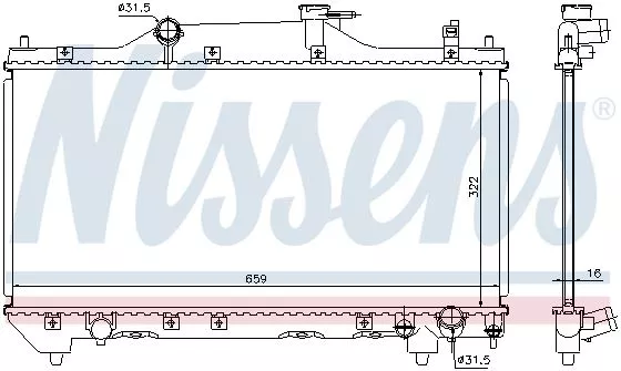 Nissens 64640A Радиатор охлаждения двигателя