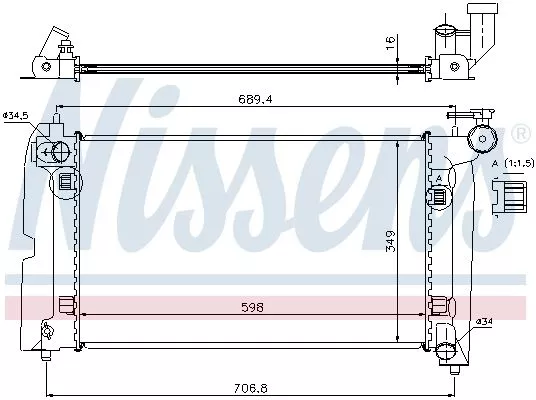 Nissens 64646A Радіатор охолодження двигуна