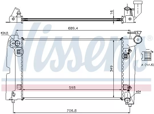 Nissens 64648A Радіатор охолодження двигуна