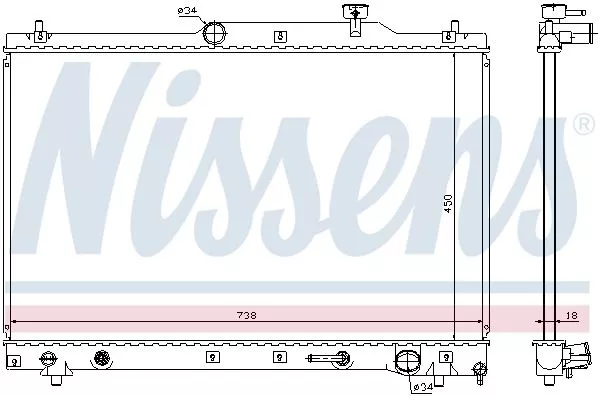 Nissens 64657 Радиатор охлаждения двигателя