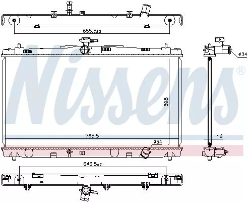 Nissens 646869 Радиатор охлаждения двигателя