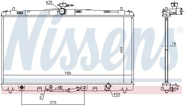 Nissens 646906 Радіатор охолодження двигуна