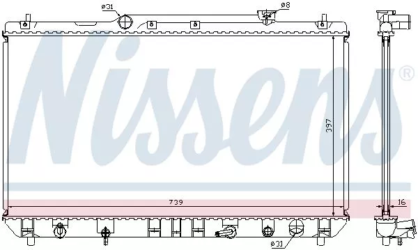 Nissens 646991 Радіатор охолодження двигуна