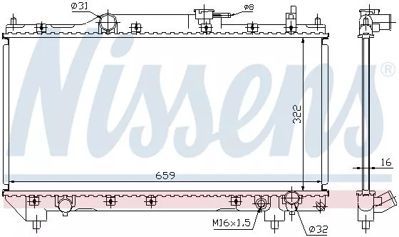 Nissens 64783A Радиатор охлаждения двигателя