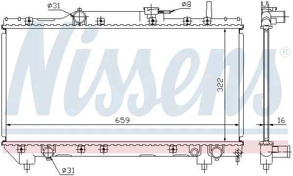 Nissens 64838A Радіатор охолодження двигуна