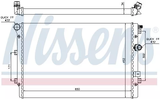 Nissens 65015 Радиатор охлаждения двигателя