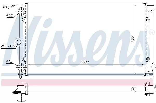 Nissens 651111 Радиатор охлаждения двигателя