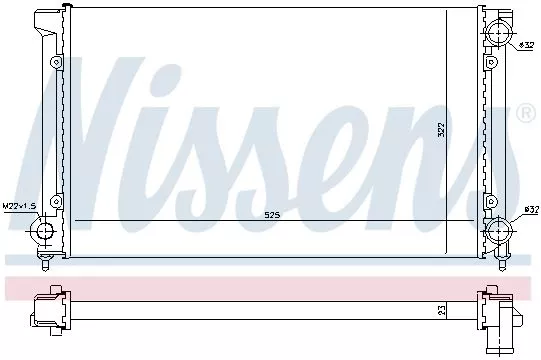 Nissens 651741 Радиатор охлаждения двигателя