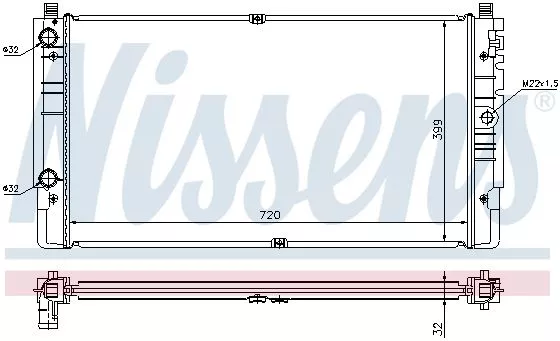 Nissens 65238A Радіатор охолодження двигуна