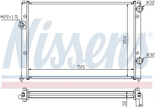 Nissens 652511 Радиатор охлаждения двигателя