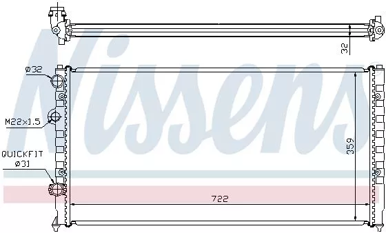 Nissens 65252 Радиатор охлаждения двигателя