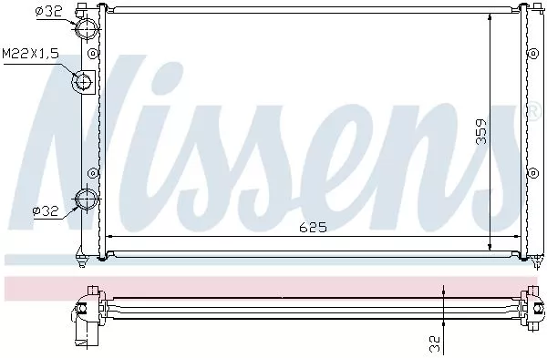 Nissens 652551 Радиатор охлаждения двигателя