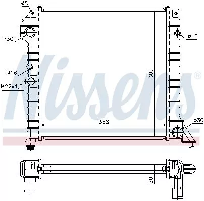 Nissens 65518 Радіатор охолодження двигуна