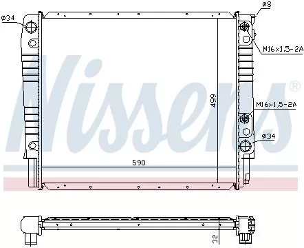 Nissens 65530A Радиатор охлаждения двигателя