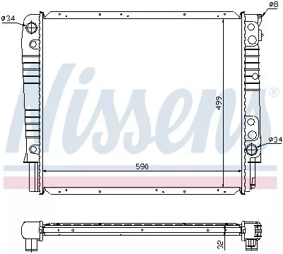 Nissens 65550A Радиатор охлаждения двигателя