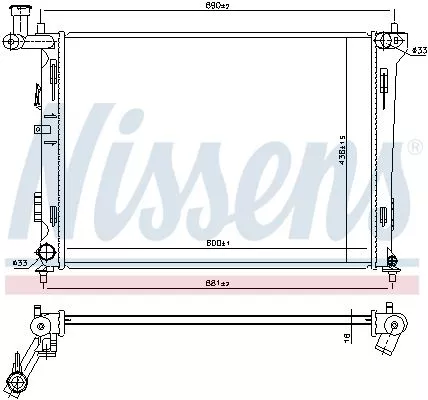 Nissens 66674 Радиатор охлаждения двигателя