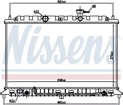 Nissens 66687 Радіатор охолодження двигуна