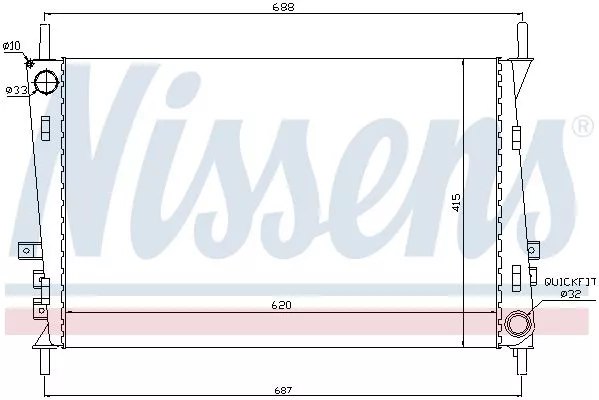 Nissens 66704 Радиатор охлаждения двигателя