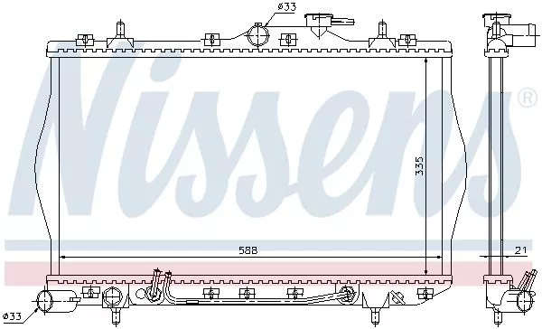 Nissens 670011 Радіатор охолодження двигуна