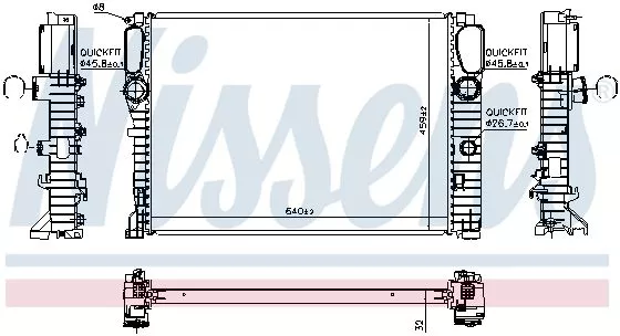 Nissens 67102A Радіатор охолодження двигуна