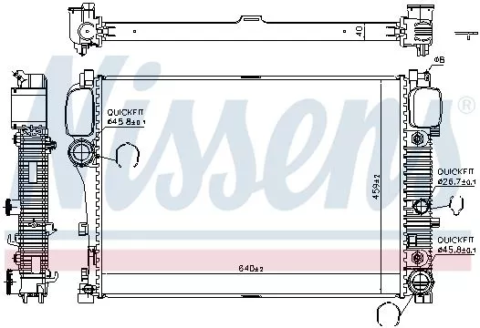 Nissens 67107A Радіатор охолодження двигуна