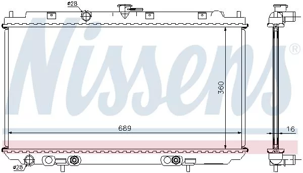 Nissens 67345A Радіатор охолодження двигуна