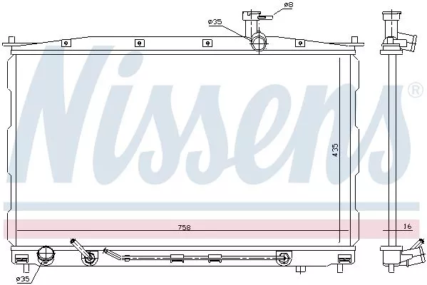 Nissens 67505 Радіатор охолодження двигуна