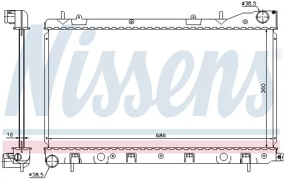 Nissens 67726 Радиатор охлаждения двигателя