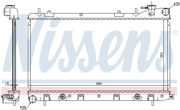 Nissens 67728 Радіатор охолодження двигуна