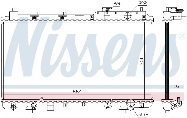 Nissens 681021 Радіатор охолодження двигуна