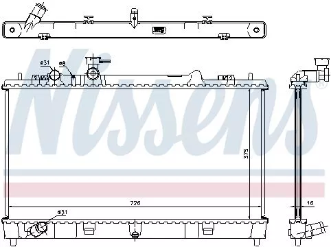 Nissens 68507 Радіатор охолодження двигуна