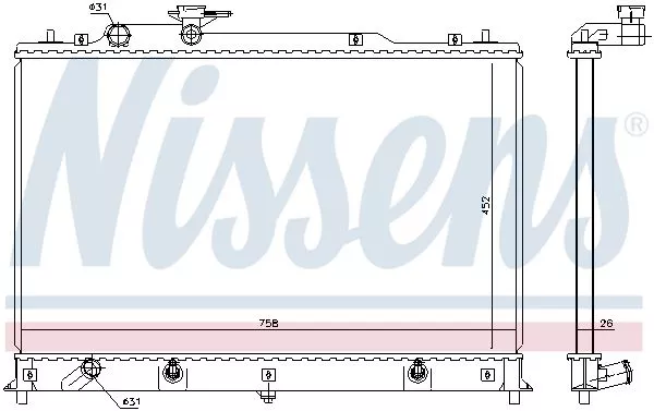 Nissens 68524 Радиатор охлаждения двигателя