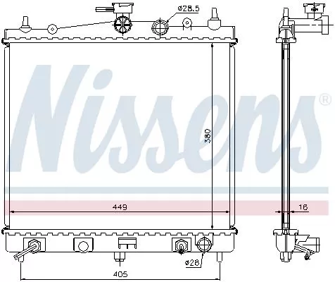 Nissens 68700A Радіатор охолодження двигуна