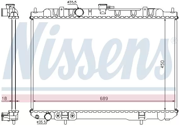 Nissens 68704 Радіатор охолодження двигуна