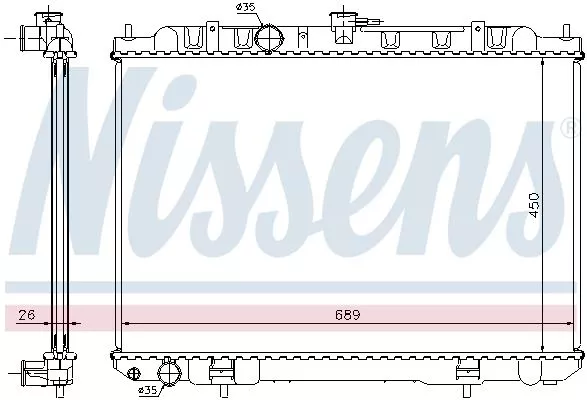 Nissens 68705A Радіатор охолодження двигуна